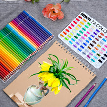 Carica l'immagine nel visualizzatore di Gallery, KALOUR set di 72 matite colorate, con nucleo morbido, perfette per disegnare e per creare ombre, ideale come regalo per 