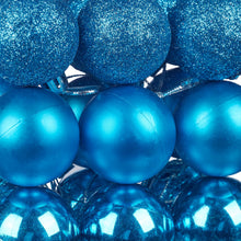 Carica l'immagine nel visualizzatore di Gallery, Relaxdays Palline di Natale, Set da 100, Addobbi Natalizi, Opache, Lucide, Glitterate, ∅ 3,4 e 6 cm, Deco, Blu-Petrolio