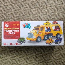 Carica l'immagine nel visualizzatore di Gallery, Aoskie Camion Macchinine 2 3 4 Anni, 5 in 1 con Suoni e Luci, 4 Mini Cars, Giocattolo Regalo per Bambino