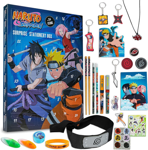 Naruto Calendario dell'Avvento 2022 - 24 Anime Gadget e Cancelleria da Scoprire