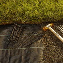 Carica l'immagine nel visualizzatore di Gallery, GardenMate 50x Picchetti di ancoraggio lunghi 150mm e larghi 25mm in filo d'acciaio dello spessore di 2,9mm, 42603132663
