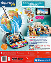Carica l'immagine nel visualizzatore di Gallery, Clementoni Sapientino Più - Esploramondo Real Time, Mappamondo Bambini 7+ Anni, Globo Educativo, Penna Bluetooth e App per Foto e Video in Diretta, 28 Attività, Made in Italy, Lingua Italiana, 16446