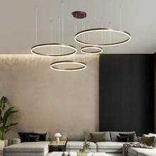 Carica l'immagine nel visualizzatore di Gallery, Lampadario moderno a soffitto a LED Lampadario ad anello circolare Soggiorno Camera da letto Sala da pranzo Illuminazion