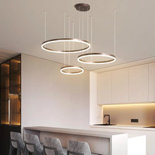 Carica l'immagine nel visualizzatore di Gallery, Lampadario moderno a soffitto a LED Lampadario ad anello circolare Soggiorno Camera da letto Sala da pranzo Illuminazion
