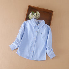 Carica l'immagine nel visualizzatore di Gallery, Abbigliamento per ragazzi Camicie uniformi scolastiche Primavera Autunno Manica lunga Colletto rovesciato Camicia per ba