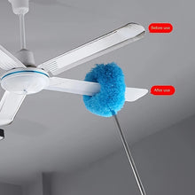 Carica l'immagine nel visualizzatore di Gallery, Spazzola per la pulizia della polvere in microfibra per ventilatori a soffitto, estensibile fino a 80 cm, con manico lun