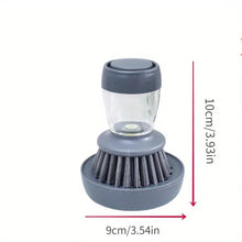 Carica l'immagine nel visualizzatore di Gallery, 1 pz Spazzola Automatica per Lavaggio Pentole con Dispenser di Liquido, Spazzola Verticale a Pressione per Persone Pregi