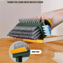 Carica l'immagine nel visualizzatore di Gallery, Spazzola 4 in 1 con Raschietto per Pulizia Fessure e Scanalature, Raschietto per Vetri, Pulitore per Pavimenti di Cucina