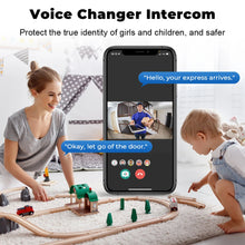 Carica l'immagine nel visualizzatore di Gallery, Tuya Videocitofono WiFi Telecamera HD wireless Allarme IR Sicurezza Campanello per porta Smart Home Citofono WiFi per la