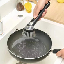 Carica l'immagine nel visualizzatore di Gallery, Spazzola per pentole multifunzionale con manico lungo Spazzola per la pulizia del lavaggio delle pentole per la cucina l