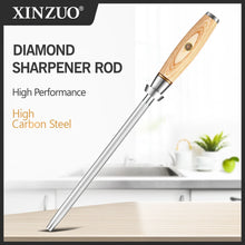 Carica l'immagine nel visualizzatore di Gallery, XINZUO Nuovo diamantato per affilare i coltelli da cucina in acciaio per affilare i coltelli in acciaio al carbonio Dure