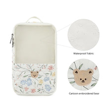 Carica l'immagine nel visualizzatore di Gallery, Borsa Organizer per Pannolini con Tasche a Rete a Forma di Orso, Riutilizzabile e Portatile per Viaggi, Contenitore Appe