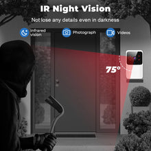 Carica l'immagine nel visualizzatore di Gallery, Tuya Videocitofono WiFi Telecamera HD wireless Allarme IR Sicurezza Campanello per porta Smart Home Citofono WiFi per la