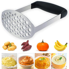 Carica l'immagine nel visualizzatore di Gallery, Schiacciapatate in acciaio inossidabile Schiacciapatate creativo con manico antiscivolo Frantoio per patate Aglio Frutta