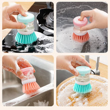 Carica l'immagine nel visualizzatore di Gallery, Dispenser Automatico di Sapone con Spazzola per Piatti, Spazzola per Pulizia Cucina con Manico Liquido, Pulitore Resiste