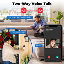 Carica l'immagine nel visualizzatore di Gallery, Tuya Videocitofono WiFi Telecamera HD wireless Allarme IR Sicurezza Campanello per porta Smart Home Citofono WiFi per la