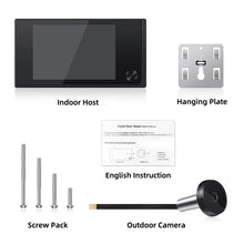 Carica l'immagine nel visualizzatore di Gallery, Telecamera spioncino per porta wireless Awapow Campanello per visore digitale da 3,5 pollici 120 ° Monitor con schermo L