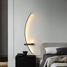Carica l'immagine nel visualizzatore di Gallery, Lampada da parete moderna a LED Strisce Sconce da parete per camera da letto Comodino Soggiorno Studio Scale Decorazioni