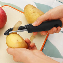 Carica l'immagine nel visualizzatore di Gallery, Pelapatate girevole in acciaio inossidabile per patate, mele, carote, pelapatate professionali per frutta e verdura, gad