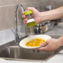 Carica l'immagine nel visualizzatore di Gallery, Spazzola per piatti con dispenser di sapone, spazzola multiuso con dispenser di sapone per la pulizia della casa, spazzo