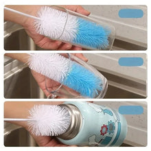 Carica l'immagine nel visualizzatore di Gallery, Spazzola per bicchieri con manico lungo, spazzola per la pulizia di bottiglie di vetro da cucina, spazzola per la pulizi
