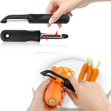 Carica l'immagine nel visualizzatore di Gallery, Pelapatate girevole in acciaio inossidabile per patate, mele, carote, pelapatate professionali per frutta e verdura, gad