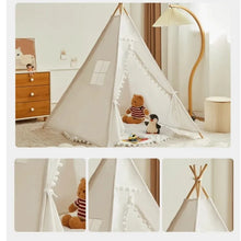 Carica l'immagine nel visualizzatore di Gallery, 1.6m/1.3m Tenda per bambini Casa da gioco per interni Wigwam per bambini Tende Tipi per bambini portatili Teepee Palla p