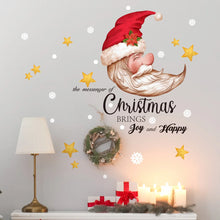 Carica l'immagine nel visualizzatore di Gallery, Adesivi Murali con Proverbi di Babbo Natale, Decorazione Natalizia per Soggiorno, Murales per Capodanno, Decorazioni per