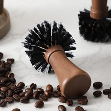 Carica l'immagine nel visualizzatore di Gallery, Spazzola per Pulizia Espresso con Manico in Legno - Setole in Nylon, Pulitore per Portafiltro e Cestello per Uso Domesti