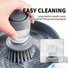 Carica l'immagine nel visualizzatore di Gallery, 1 pz Spazzola Automatica per Lavaggio Pentole con Dispenser di Liquido, Spazzola Verticale a Pressione per Persone Pregi