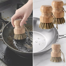 Carica l'immagine nel visualizzatore di Gallery, Set di 3 Spazzole per Piatti in Bambù con Setole in Sisal, Utensile Naturale per la Pulizia della Cucina per Piatti, Pen