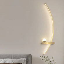 Carica l'immagine nel visualizzatore di Gallery, Lampada da parete moderna a LED Strisce Sconce da parete per camera da letto Comodino Soggiorno Studio Scale Decorazioni