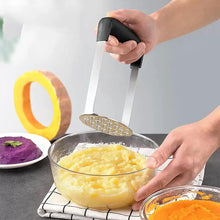Carica l'immagine nel visualizzatore di Gallery, Schiacciapatate in acciaio inossidabile Schiacciapatate creativo con manico antiscivolo Frantoio per patate Aglio Frutta