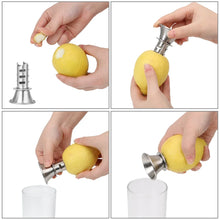 Carica l'immagine nel visualizzatore di Gallery, Spremiagrumi a mano versatore vite in acciaio inossidabile per limone arancia lime agrumi manualmente spremiagrumi succo