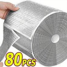 Carica l'immagine nel visualizzatore di Gallery, Panni Pulizia 80 Pezzi Microfibra Doppio Strato