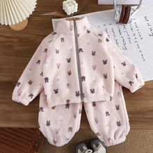 Carica l'immagine nel visualizzatore di Gallery, Abbigliamento da casa per bambini, ideale per l’autunno e l’inverno: completi eleganti in pile corallo, caldi e conforte