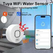 Carica l'immagine nel visualizzatore di Gallery, Rilevatore di Perdite d'Acqua WiFi Tuya, Sensore Intelligente con Allarme Sonoro ad Alto Decibel per Cucina e Bagno, Avv