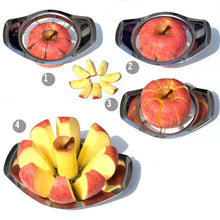 Carica l'immagine nel visualizzatore di Gallery, Affettatrice per mele in acciaio inossidabile Taglierina per frutta e verdura Gadget da cucina Accessori Utensile per ta