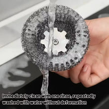 Carica l'immagine nel visualizzatore di Gallery, 5/1 pz Spazzola per pentole in acciaio inossidabile da cucina con manici Palla metallica per piatti Scrubber in metallo 