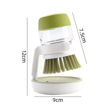 Carica l'immagine nel visualizzatore di Gallery, Spazzola per piatti con dispenser di sapone, spazzola multiuso con dispenser di sapone per la pulizia della casa, spazzo