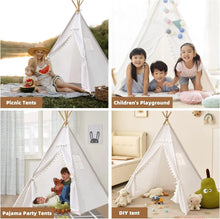 Carica l'immagine nel visualizzatore di Gallery, 1.6m/1.3m Tenda per bambini Casa da gioco per interni Wigwam per bambini Tende Tipi per bambini portatili Teepee Palla p