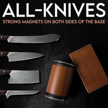 Carica l'immagine nel visualizzatore di Gallery, Affilacoltelli con rotolamento Portacoltelli magnetico Kit pietra per affilare diamantata con accessorio da cucina con r