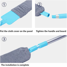 Carica l'immagine nel visualizzatore di Gallery, UNTIOR Manico lungo Lavapavimenti per la pulizia del soffitto del pavimento 1/2/3 pezzi Mop in tessuto Letto Fondo Deter