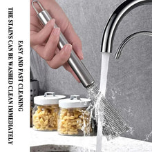 Carica l'immagine nel visualizzatore di Gallery, Spazzola per Pentole in Acciaio Inox, Spazzola Multiuso per Pulizia con Manico in Acciaio, Ausiliario per la Pulizia Dom
