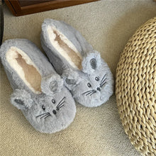 Carica l'immagine nel visualizzatore di Gallery, Pantofola fuzzy per la casa da donna in pelliccia invernale calda peluche antiscivolo impugnatura interna soffice pigra 