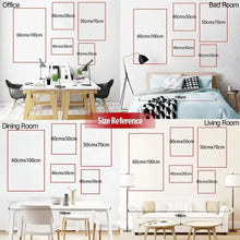 Carica l'immagine nel visualizzatore di Gallery, Quadro su tela con motivi geometrici, foglie arcobaleno e sole in stile boho, poster e stampe astratte, quadri da parete