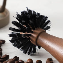 Carica l'immagine nel visualizzatore di Gallery, Spazzola per Pulizia Espresso con Manico in Legno - Setole in Nylon, Pulitore per Portafiltro e Cestello per Uso Domesti