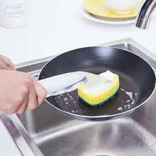 Carica l'immagine nel visualizzatore di Gallery, 1/6-Set di spazzole per la pulizia del sapone con bacchetta per piatti, spugna di ricambio, ricarica, lavaggio liquido, 