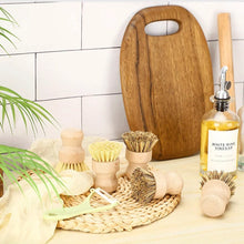 Carica l'immagine nel visualizzatore di Gallery, Spazzola per Lavaggio Piatti Naturale con Manico in Legno, Spazzola per Pentole in Corda Anti-Impronta d'Olio, Accessori