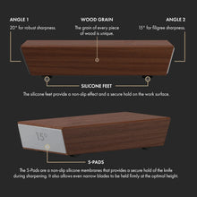 Carica l'immagine nel visualizzatore di Gallery, Affilacoltelli con rotolamento Portacoltelli magnetico Kit pietra per affilare diamantata con accessorio da cucina con r